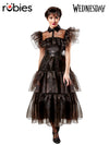 WEDNESDAY RAVE'N DELUXE COSTUME (NETFLIX), ADULT - Front