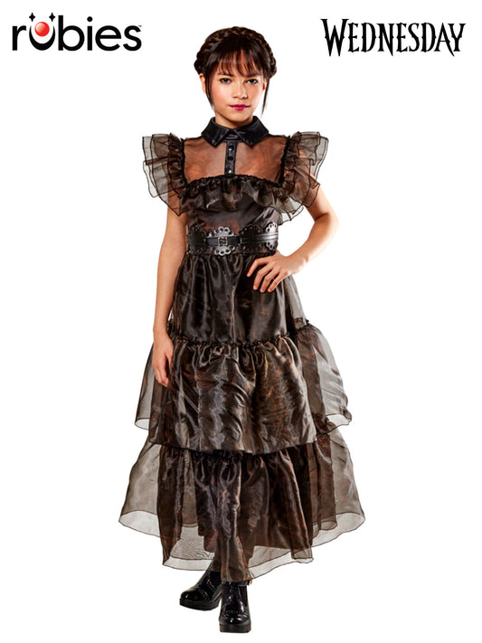 WEDNESDAY RAVE'N DELUXE COSTUME, CHILD - Front