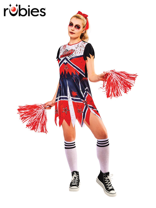 ZOMBIE CHEERLEADER COSTUME, ADULT - Front