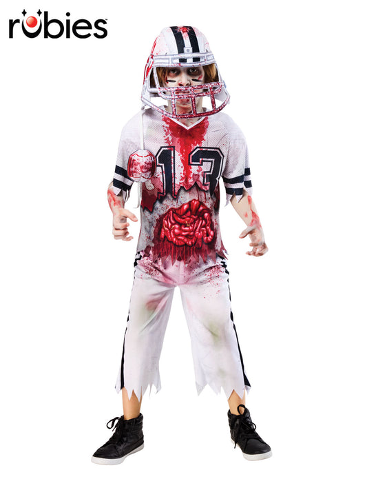 ZOMBIE AMERICAN FOOTBALL PLAYER COSTUME, CHILD - 7-8 YRS - Front
