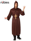 MONK ROBE, BROWN - ADULT - Front