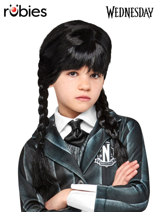 WEDNESDAY WIG (NETFLLIX SERIES) - CHILD - Front