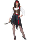 PIRATE LADY COSTUME, ADULT - S - Front