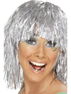 CYBER TINSEL WIG, ADULT - Gold - Front