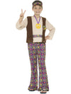 HIPPIE BOY COSTUME, CHILD - S - Front