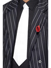 WHITE GANGSTER TIE, ADULT - Front