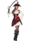 LADY PIRATE GLAMOROUS COSTUME, ADULT - S - Front