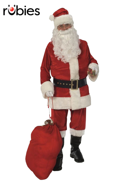 SANTA SUIT VELOUR, ADULT - STD - Front