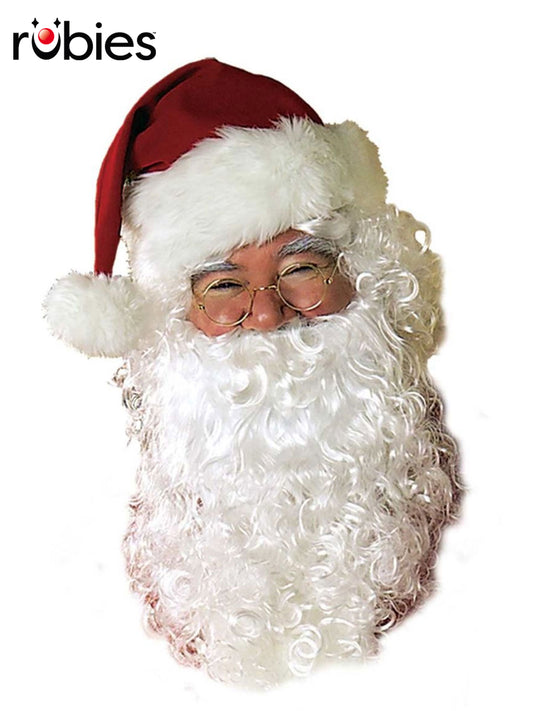 SANTA BEARD & WIG SET - ADULT - Front