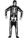 SKELETON HOODED COSTUME, ADULT - L - Front