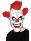 SCARY CLOWN 3/4 MASK WITH HAIR, ADULT - Front