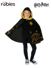 HOGWARTS BLACK & GOLD HOODED ROBE, CHILD - Front