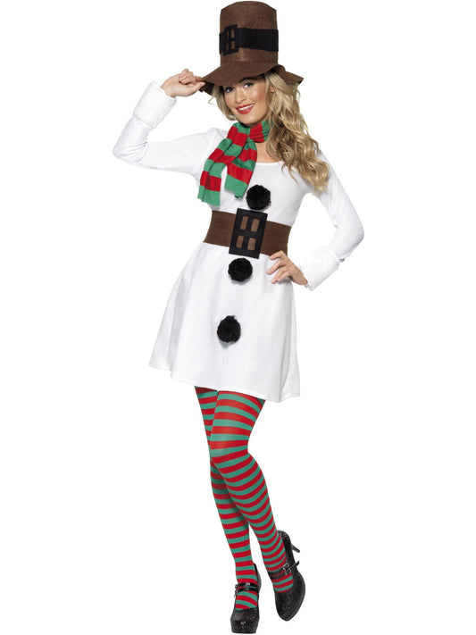 MISS SNOWMAN COSTUME, ADULT - Front