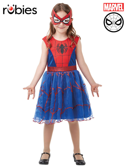 SPIDER-GIRL DELUXE TUTU COSTUME - SIZE 9-10 YRS - Front