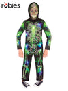 SPOOKY GLOW IN THE DARK SKELETON COSTUME, CHILD - Front