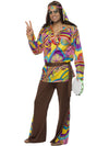 PSYCHEDELIC HIPPIE MAN COSTUME, ADULT - Front