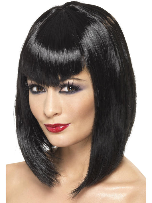 VAMP WIG, BLACK - ADULT - Front