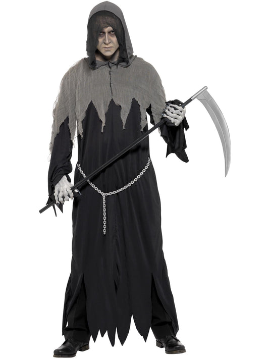 GRIM REAPER DELUXE ROBE COSTUME, ADULT - M - Front