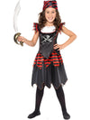 PIRATE SKULL & CROSSBONES GIRL COSTUME, CHILD - Front