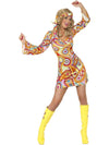 60S HIPPY COSTUME, ADULT - Front