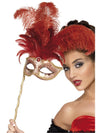 BAROQUE RED FANTASY EYEMASK, ADULT - Front