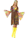 60S GROOVY LADY COSTUME, ADULT - Front