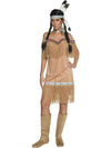 NATIVE AMERICAN LADY DELUXE COSTUME, ADULT - Front