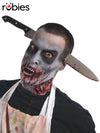 ZOMBIE KITCHEN KNIFE THROUGH HEAD ACCESSORY - Front