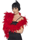 FEATHER BOA RED DELUXE, ADULT - Front