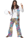 GROOVY HIPPIE COSTUME, ADULT - M - Front