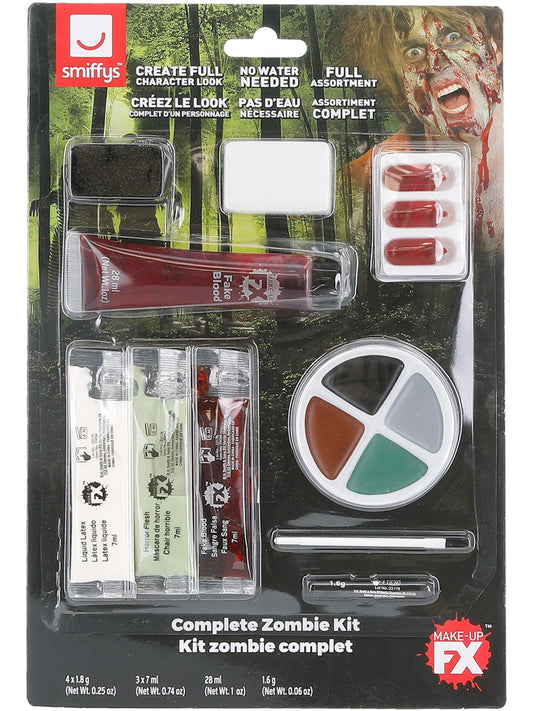 ZOMBIE LATEX & FACE PAINT KIT - Front