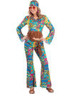 HIPPIE FLOWER POWER COSTUME, ADULT - M - Front
