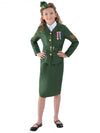 WW2 ARMY GIRL COSTUME, CHILD - Front