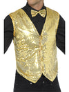 WAISTCOAT - GOLD SEQUIN, ADULT - Front