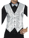 WAISTCOAT - SILVER SEQUIN, ADULT - Front