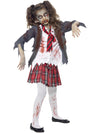ZOMBIE SCHOOL GIRL COSTUME, CHILD - Front