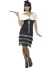 FLAPPER DELUXE COSTUME WITH STOLE, ADULT - Front