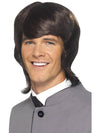 60S MALE MOD WIG BROWN, ADULT - Front