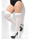 THIGH HIGHS, WHITE PLUS SIZE, ADULT - Front
