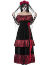 DAY OF THE DEAD BRIDE DELUXE COSTUME, ADULT - Front