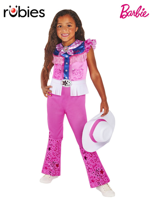 BARBIE COWGIRL DELUXE COSTUME, CHILD - Front