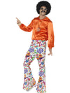 60S GROOVY FLARED PANTS, ADULT - XL - Front