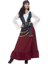 PIRATE BUCCANEER BEAUTY DELUXE COSTUME, ADULT - S - Front
