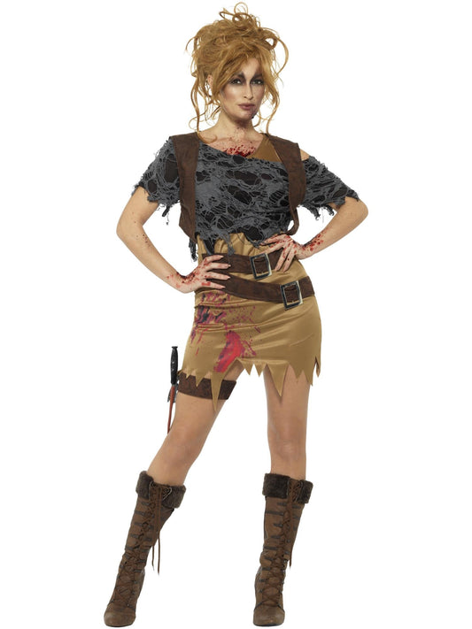 ZOMBIE HUNTRESS ADULT WOMEN'S COSTUME - Front