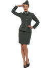 WW2 ARMY GIRL COSTUME, ADULT - Front