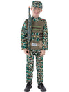 CAMOUFLAGE MILITARY BOY COSTUME, CHILD - Front