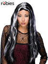 WITCH GREY STREAKED WIG - ADULT - Front