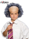 BALD WIG WITH GREY CURLY SIDES - CHILD - Front