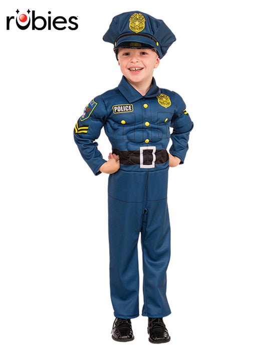 TOP COP POLICEMAN COSTUME, CHILD - Front