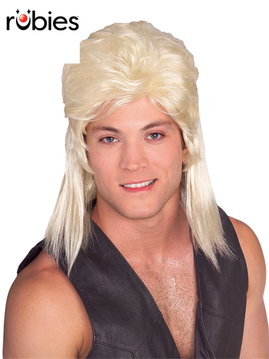 MULLET BLONDE WIG - ADULT - Front